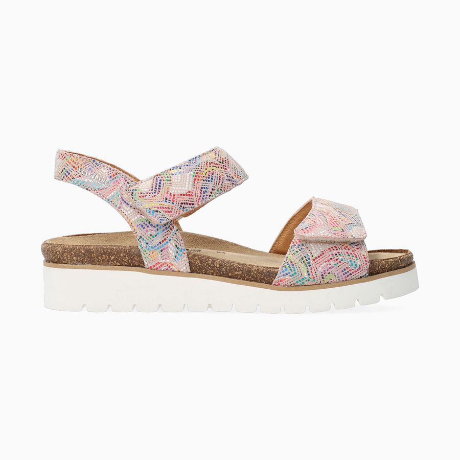 Mobils THELMA Velvet Læder Sko 8762130-SY - Platform Sandaler Dame Multicolor